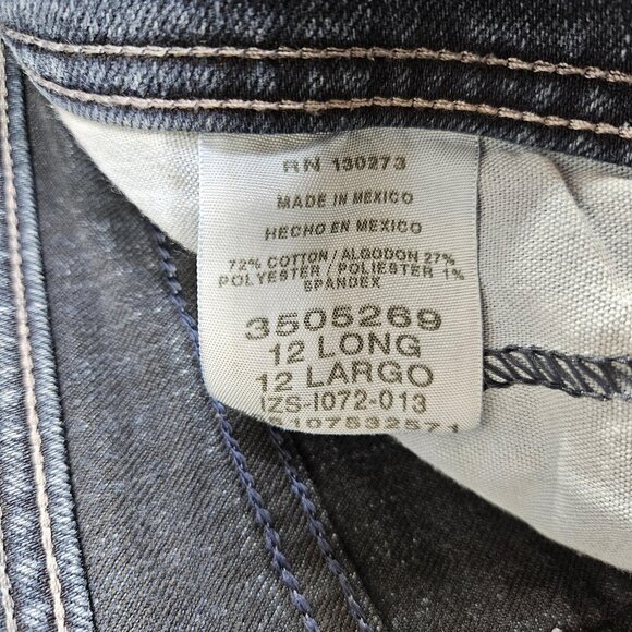 Lee Jeans Womens 12 Long Blue Classic Fit Straight Leg Denim At The Waist - Picture 6 of 12